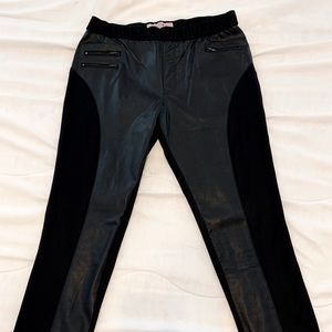 Nicole Richie Leather/Ponte Legging/Pant